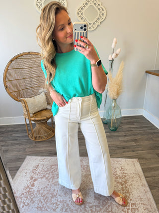 Annie High Rise Jean - Off White