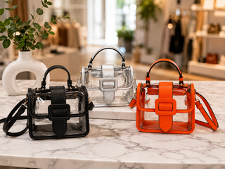 Toni Clear Flapover Crossbody Bag – Stadium Purse