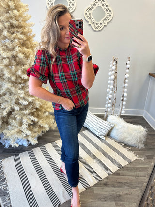 Donner Plaid Blouse