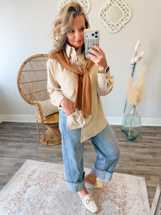 Sutton Top with Faux Cardigan