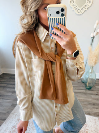 Sutton Top with Faux Cardigan