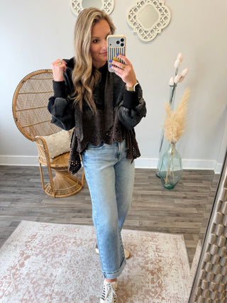 Ember Eyelet Hooded Top