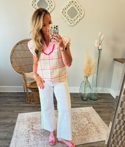 Ric Rac Plaid Blouse