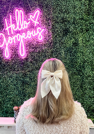 Satin Bow Hair Clip