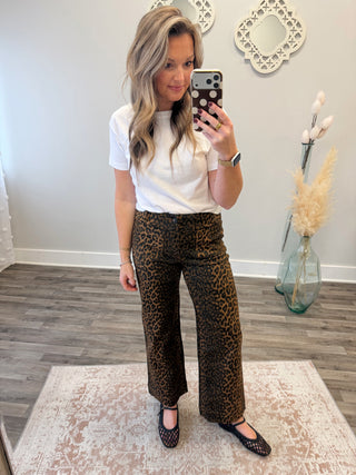 Roar Leopard Wide Leg Pants