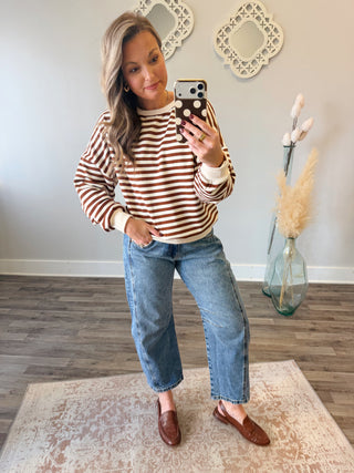 Walnut Open Back Sweatshirt