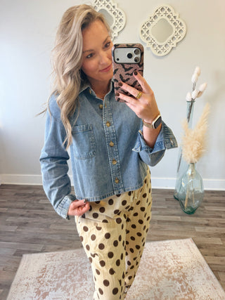 Stevie Denim Top