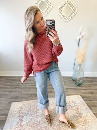 Nellie Pullover -Wine