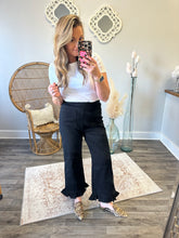 Twill Ruffle Hem Pants