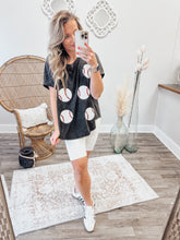 Sequin Baseball Patch Top
