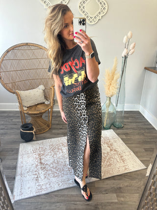 Bold Leopard Skirt