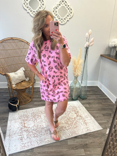 Tess Leopard Tshirt Dress