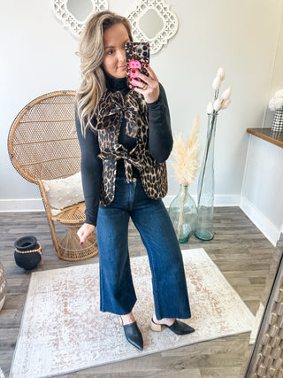 Leopard Bow Vest