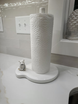 pinstripes melamine paper towel holder- nora fleming