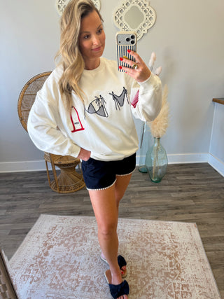 Clothes Line Graphic Sweatshirt