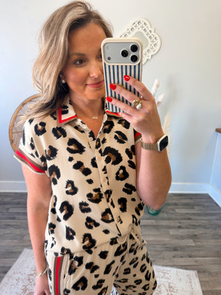 Wild Side Button Down Top