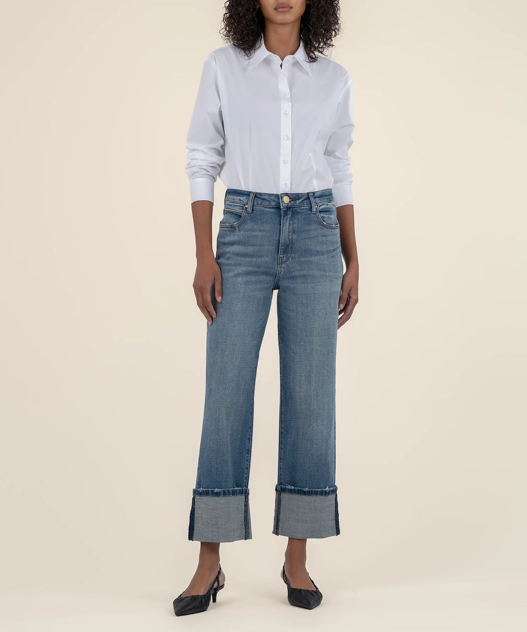 Sienna High Rise Wide Leg Cuff