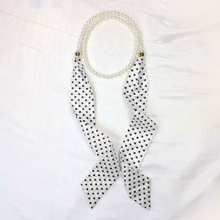 Scarf Pearl Beaded Long Necklace
