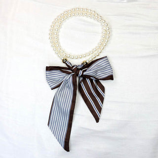 Scarf Pearl Beaded Long Necklace