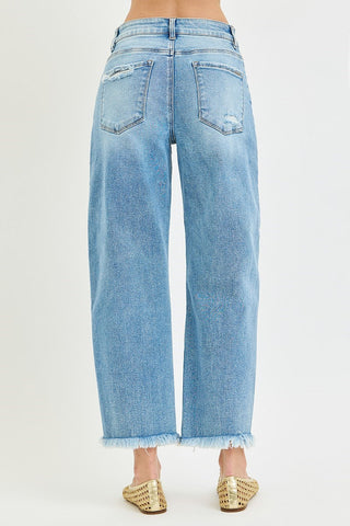 Barrel Distressed Jeans