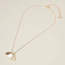 Cheers Message Enamel Football Pendant Necklace