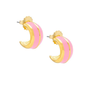Colorful Enamel Huggie Earring