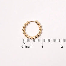 14K Gold-Dipped Ball Hoop Earring