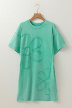Flower Patchwork T Shirt Dress