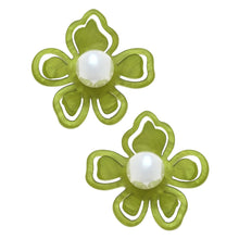 Julia Resin Flower Statement Stud Earrings