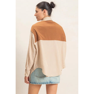 Sutton Top with Faux Cardigan