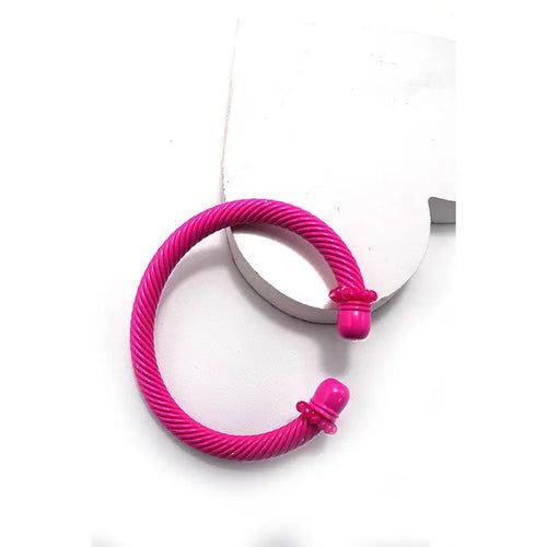 Cable Stone Textured Cuff Bracelet