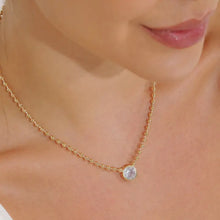 Diamond Gemstone Charm Necklace