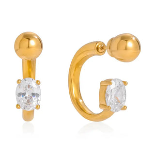 Stud and Oval Earring