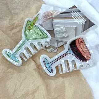Cocktail Shaped Hair Claw