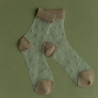 Polka Dot Mesh Socks