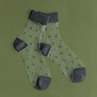 Polka Dot Mesh Socks