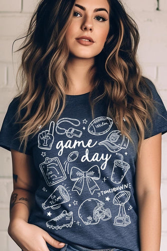 Football Doodles Graphic Tee