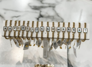 Gold Frame Initial Bracelet