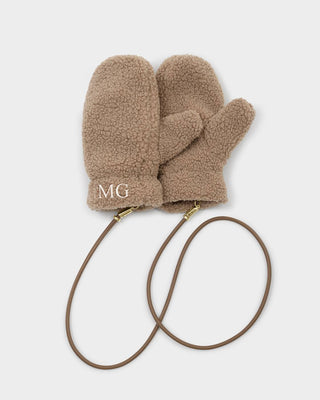 Teddy Mittens with Cord