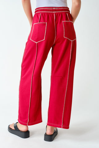 Lennox Utility Sweatpants- Red