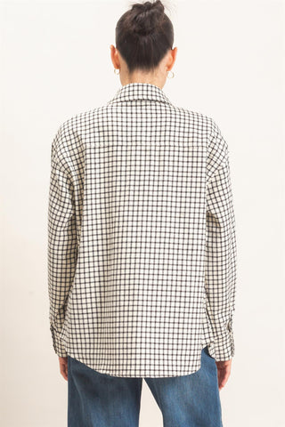 Windowpane Button Up Shirt