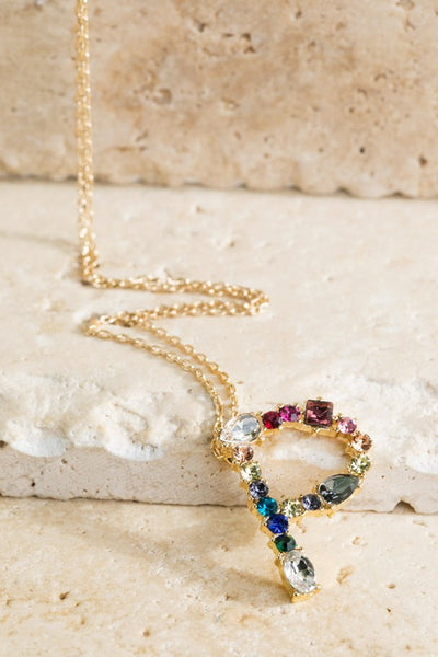 Multi Colored Initial Necklace