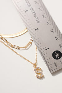 3 Layer Initial Necklace