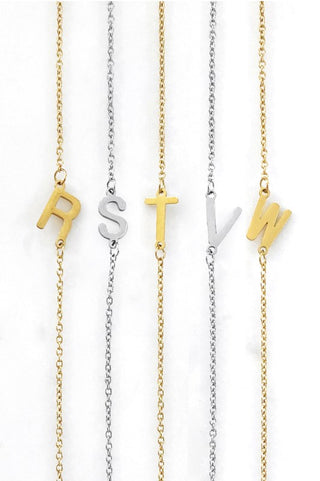 Sideways Initial Necklace