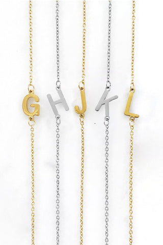 Sideways Initial Necklace