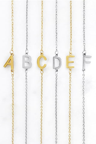 Sideways Initial Necklace