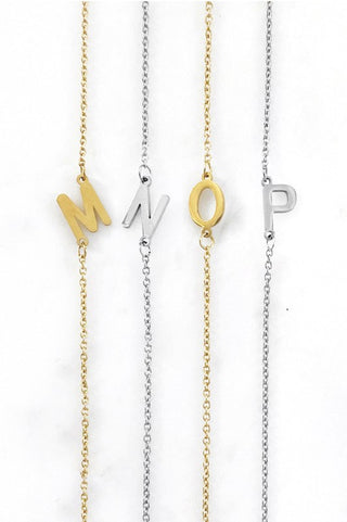 Sideways Initial Necklace