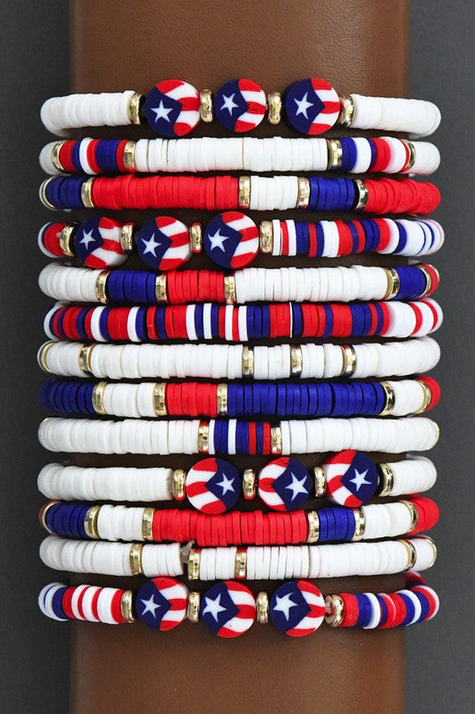 Patriotic Heishi Bracelet