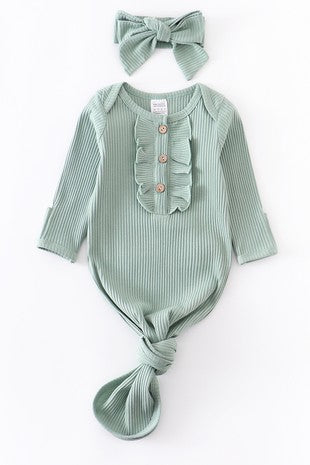 Sage Baby Gown