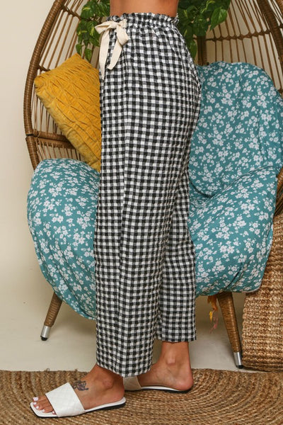 Gingham Wrap Pants